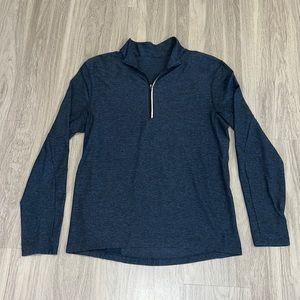 Men’s Lululemon Long Sleeve thermal Quarter Zip shirt, size M, navy blue